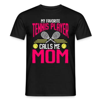 Tennis Player - Männer T-Shirt - Schwarz - Vorne - AI Model Male 178 light (178cm)