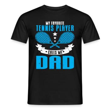 Tennis Player - Männer T-Shirt - Schwarz - Vorne - AI Model Male 178 light (178cm)