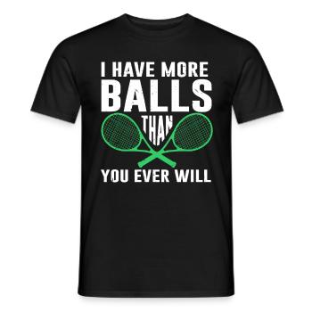 Tennis Player - Männer T-Shirt - Schwarz - Vorne - AI Model Male 178 light (178cm)