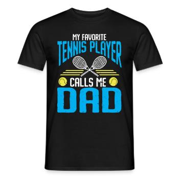 Tennis Player - Männer T-Shirt - Schwarz - Vorne - AI Model Male 178 light (178cm)