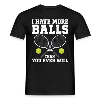 Tennis Player - Men's T-Shirt - black - Front - AI Model Male 178 light (178cm)