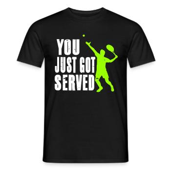 Tennis Player - Männer T-Shirt - Schwarz - Vorne - AI Model Male 178 light (178cm)