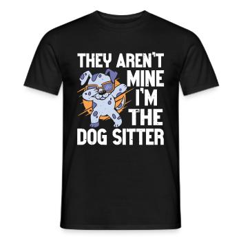 Dog Walker Professional Pet Sitter Dog Walking - Men's T-Shirt - black - Front - AI Model Male 178 light (178cm)