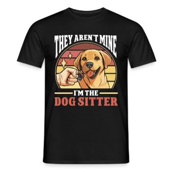 Dog Walker Professional Pet Sitter Dog Walking - Men's T-Shirt - black - Front - AI Model Male 178 light (178cm)