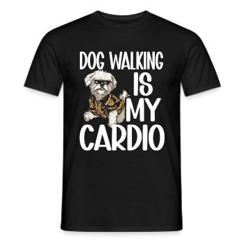 Dog Walker Professional Pet Sitter Dog Walking - Men's T-Shirt - black - Front - AI Model Male 178 light (178cm)