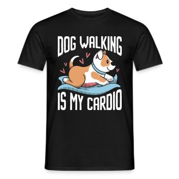 Dog Walker Professional Pet Sitter Dog Walking - Men's T-Shirt - black - Front - AI Model Male 178 light (178cm)