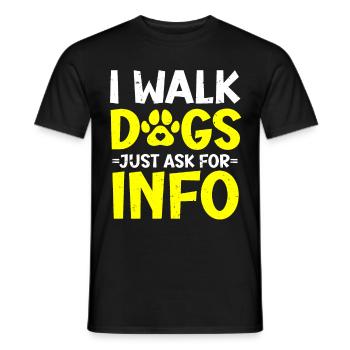Dog Walker Professional Pet Sitter Dog Walking - Männer T-Shirt - Schwarz - Vorne - AI Model Male 178 light (178cm)