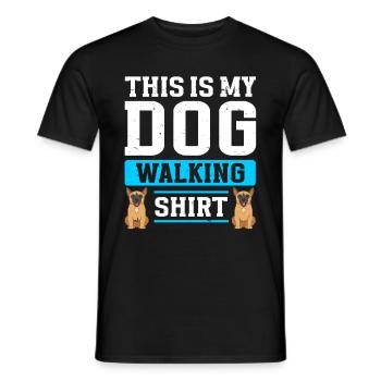 Dog Walker Professional Pet Sitter Dog Walking - Men's T-Shirt - black - Front - AI Model Male 178 light (178cm)