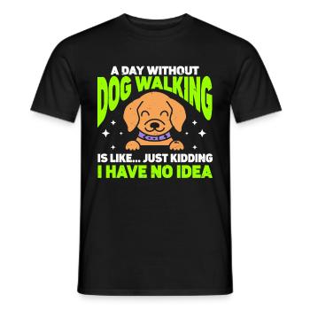Dog Walker Professional Pet Sitter Dog Walking - Männer T-Shirt - Schwarz - Vorne - AI Model Male 178 light (178cm)