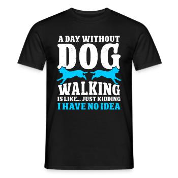 Dog Walker Professional Pet Sitter Dog Walking - Männer T-Shirt - Schwarz - Vorne - AI Model Male 178 light (178cm)