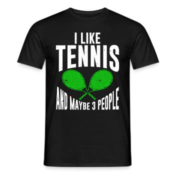 Tennis Player - Männer T-Shirt - Schwarz - Vorne - AI Model Male 178 light (178cm)