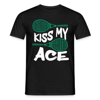 Tennis Player - Männer T-Shirt - Schwarz - Vorne - AI Model Male 178 light (178cm)