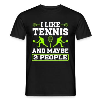 Tennis Player - Männer T-Shirt - Schwarz - Vorne - AI Model Male 178 light (178cm)