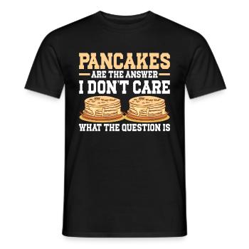 Pancakes Breakfast Food Lover - Men's T-Shirt - black - Front - AI Model Male 178 light (178cm)