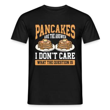 Pancakes Breakfast Food Lover - Men's T-Shirt - black - Front - AI Model Male 178 light (178cm)