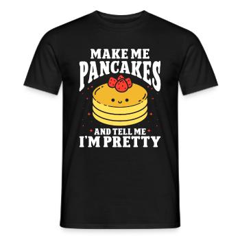 Pancakes Breakfast Food Lover - Men's T-Shirt - black - Front - AI Model Male 178 light (178cm)