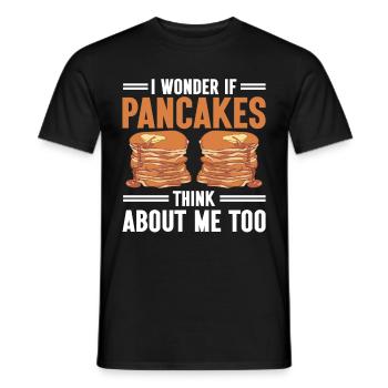 Pancakes Breakfast Food Lover - Men's T-Shirt - black - Front - AI Model Male 178 light (178cm)