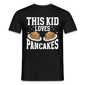 Pancakes Breakfast Food Lover - Men's T-Shirt - black - Front - AI Model Male 178 light (178cm)