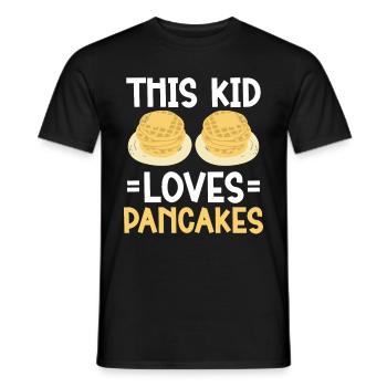 Pancakes Breakfast Food Lover - Men's T-Shirt - black - Front - AI Model Male 178 light (178cm)
