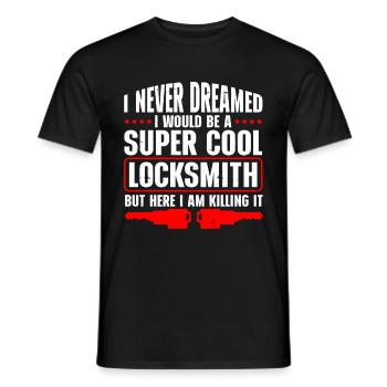 Locksmith Lockpicking Lockpicker - Männer T-Shirt - Schwarz - Vorne - AI Model Male 178 light (178cm)