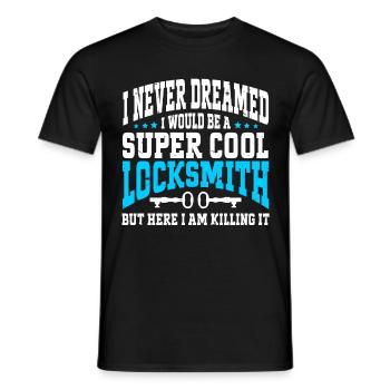 Locksmith Lockpicking Lockpicker - Männer T-Shirt - Schwarz - Vorne - AI Model Male 178 light (178cm)