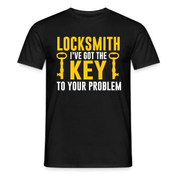 Locksmith Lockpicking Lockpicker - Männer T-Shirt - Schwarz - Vorne - AI Model Male 178 light (178cm)