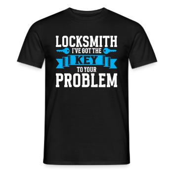 Locksmith Lockpicking Lockpicker - Männer T-Shirt - Schwarz - Vorne - AI Model Male 178 light (178cm)
