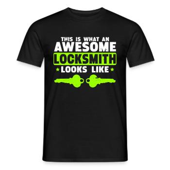 Locksmith Lockpicking Lockpicker - Männer T-Shirt - Schwarz - Vorne - AI Model Male 178 light (178cm)