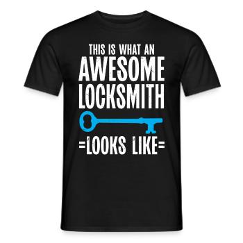 Locksmith Lockpicking Lockpicker - Männer T-Shirt - Schwarz - Vorne - AI Model Male 178 light (178cm)