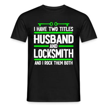 Locksmith Lockpicking Lockpicker - Männer T-Shirt - Schwarz - Vorne - AI Model Male 178 light (178cm)