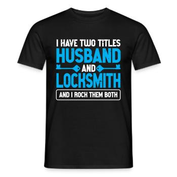 Locksmith Lockpicking Lockpicker - Männer T-Shirt - Schwarz - Vorne - AI Model Male 178 light (178cm)