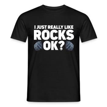 Rock Collector Geology Geologist - Men's T-Shirt - black - Front - AI Model Male 178 light (178cm)