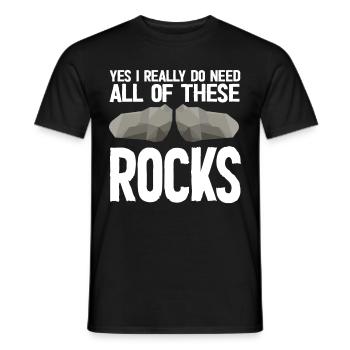 Rock Collector Geology Geologist - Männer T-Shirt - Schwarz - Vorne - AI Model Male 178 light (178cm)