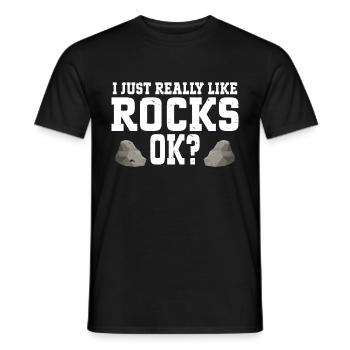 Rock Collector Geology Geologist - Men's T-Shirt - black - Front - AI Model Male 178 light (178cm)