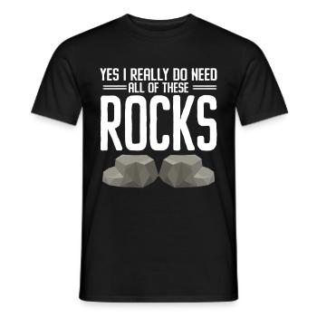 Rock Collector Geology Geologist - Männer T-Shirt - Schwarz - Vorne - AI Model Male 178 light (178cm)