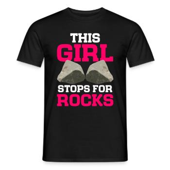 Rock Collector Geology Geologist - Men's T-Shirt - black - Front - AI Model Male 178 light (178cm)