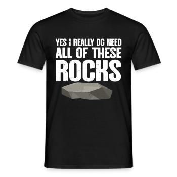 Rock Collector Geology Geologist - Men's T-Shirt - black - Front - AI Model Male 178 light (178cm)