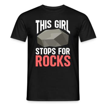 Rock Collector Geology Geologist - Men's T-Shirt - black - Front - AI Model Male 178 light (178cm)