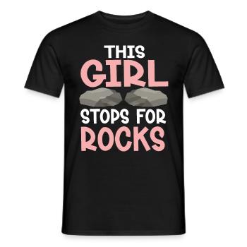 Rock Collector Geology Geologist - Men's T-Shirt - black - Front - AI Model Male 178 light (178cm)
