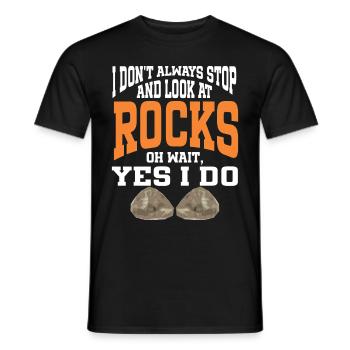 Rock Collector Geology Geologist - Männer T-Shirt - Schwarz - Vorne - AI Model Male 178 light (178cm)