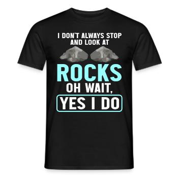 Rock Collector Geology Geologist - Men's T-Shirt - black - Front - AI Model Male 178 light (178cm)