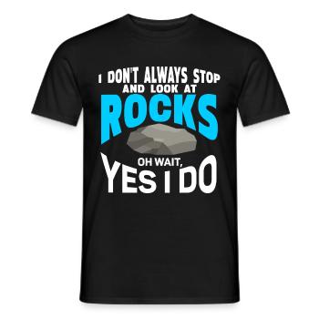 Rock Collector Geology Geologist - Men's T-Shirt - black - Front - AI Model Male 178 light (178cm)