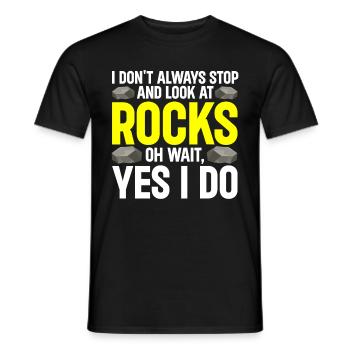 Rock Collector Geology Geologist - Men's T-Shirt - black - Front - AI Model Male 178 light (178cm)