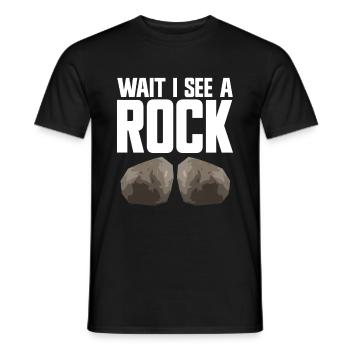 Rock Collector Geology Geologist - Men's T-Shirt - black - Front - AI Model Male 178 light (178cm)