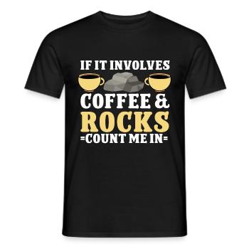 Rock Collector Geology Geologist - Men's T-Shirt - black - Front - AI Model Male 178 light (178cm)