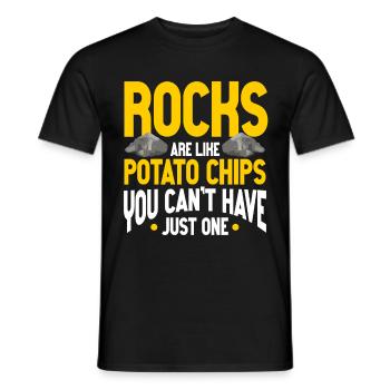 Rock Collector Geology Geologist - Men's T-Shirt - black - Front - AI Model Male 178 light (178cm)