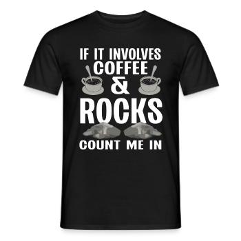 Rock Collector Geology Geologist - Men's T-Shirt - black - Front - AI Model Male 178 light (178cm)