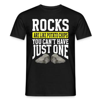 Rock Collector Geology Geologist - Men's T-Shirt - black - Front - AI Model Male 178 light (178cm)