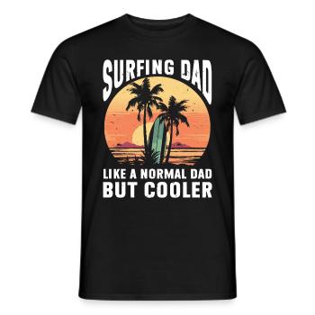 Surfing Dad Like A Normal Dad But Cooler Surfer - Männer T-Shirt - Schwarz - Vorne - AI Model Male 178 light (178cm)