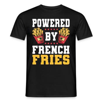 French Fries Food Pun Potato - Männer T-Shirt - Schwarz - Vorne - AI Model Male 178 light (178cm)
